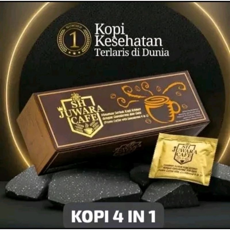 

kopi ceo cafe - kopi juwara 4in1 - kopi Ganoderma - kopi Lingzhi - gold - kopi kesehatan