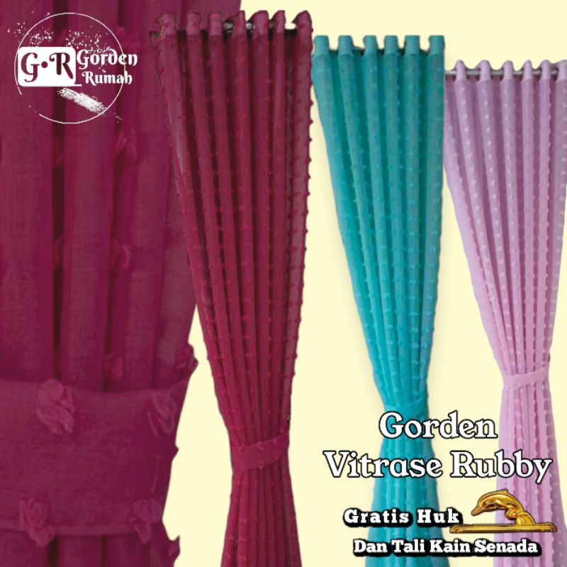 Gorden Vitrase Transparan Jambul Rubycon Model Semokering Minimalis
