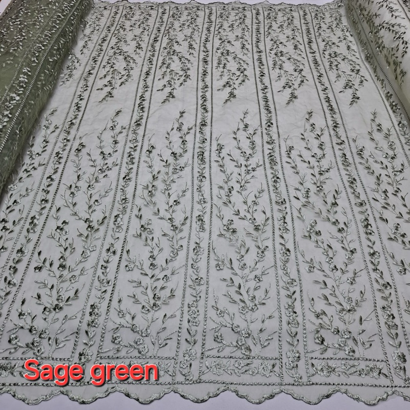 bakal kain tulle salri sapto bordir/bakal kain kebaya tulle sapto mewah