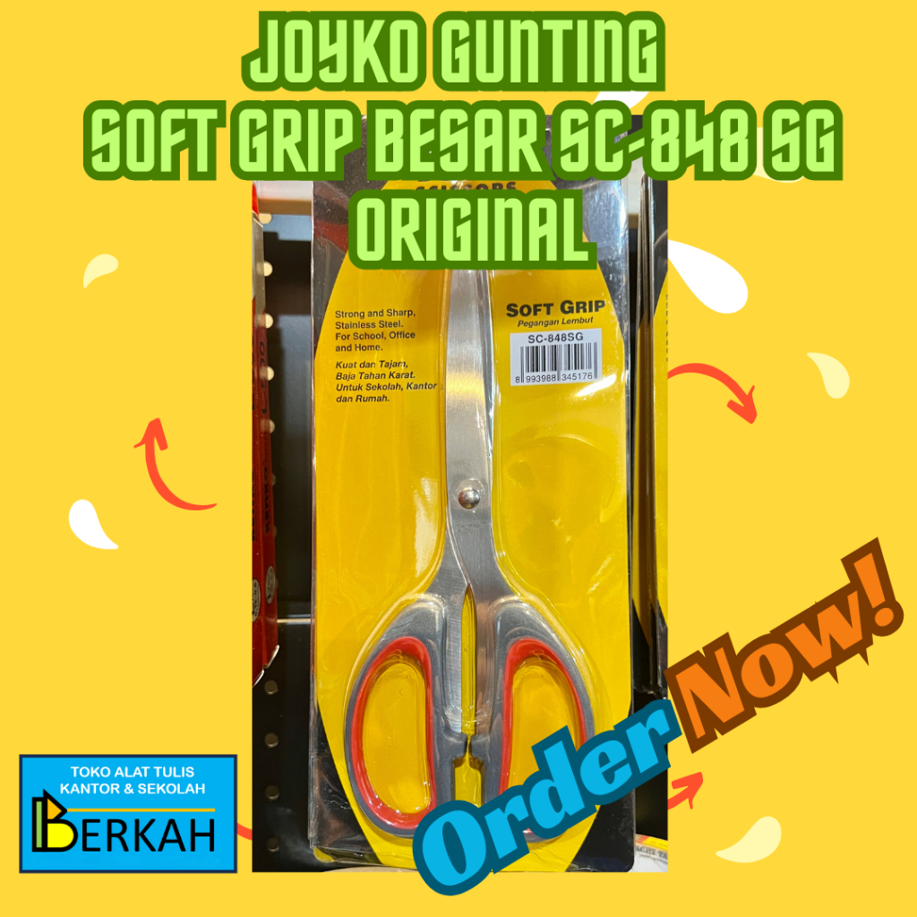 

Gunting SC 848 SG Joyko Gagang Lunak Original