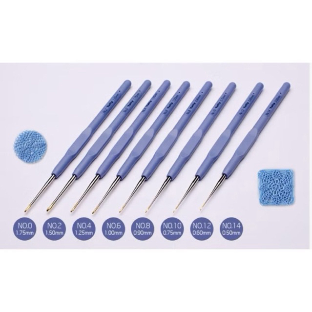 [SATUAN] MICRO CROCHET - Hakpen/ Alat Rajut Crochet Hook JAPAN ETIMO steel Lavender per pc