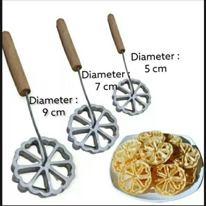 Cetakan Kembang Goyang Anti Lengket / Cetakan Kembang Goyang Seroja Alumunium / Cetakan Kue Kembang 