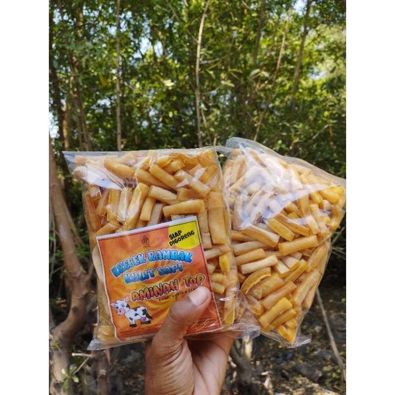 

krecek rambak kulit sapi/rambak mentah/krupuk mentah/krupuk kulit sapi/krecek rambak varian kapsul 1kg