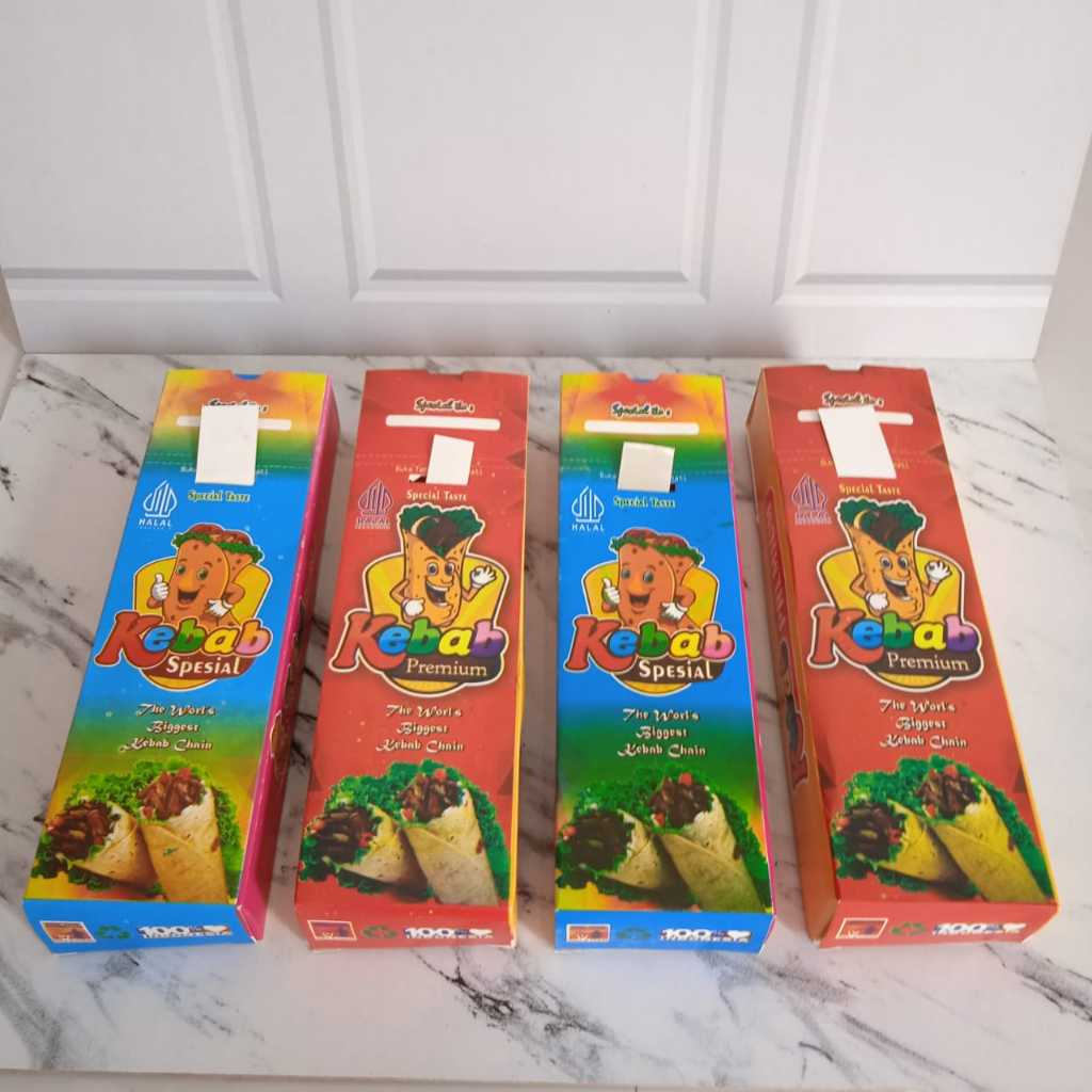

Bungkus kebab premium / Wadah kebab premium bahan kentas ivory putih high quality