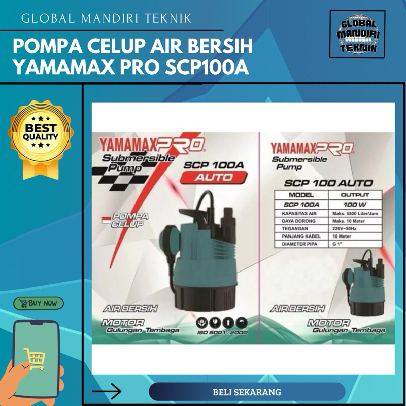 Pompa Celup Merk YAMAMAX PRO SCP100A / Pompa Celup Air Bersih Otomatis