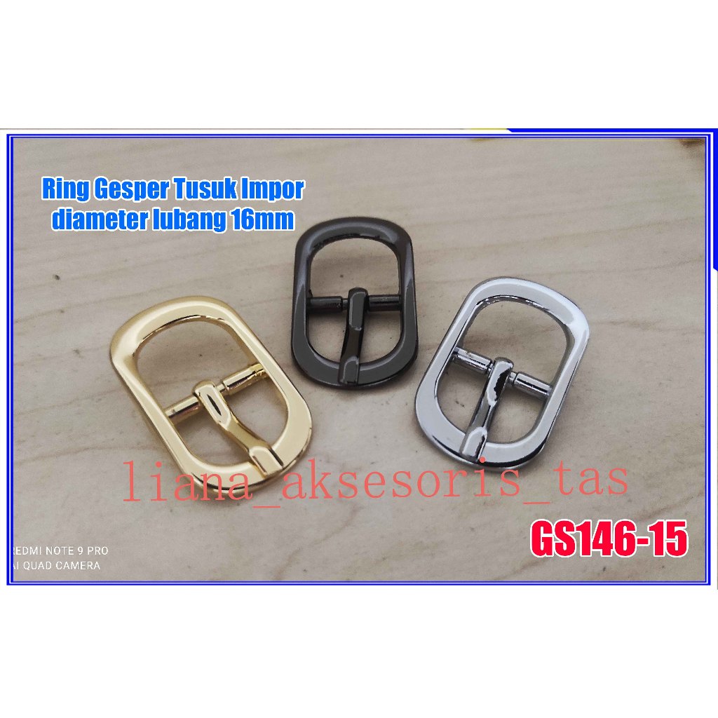 Ring Jarum Gesper 15mm  (isi 2 Biji) GS146-15 Gesper Tas Ring Tusuk - RING GESPER AKSESORIS SENDAL -