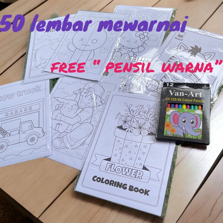 

Murah Terupdate 5 lembar mewarnai free pensil warna