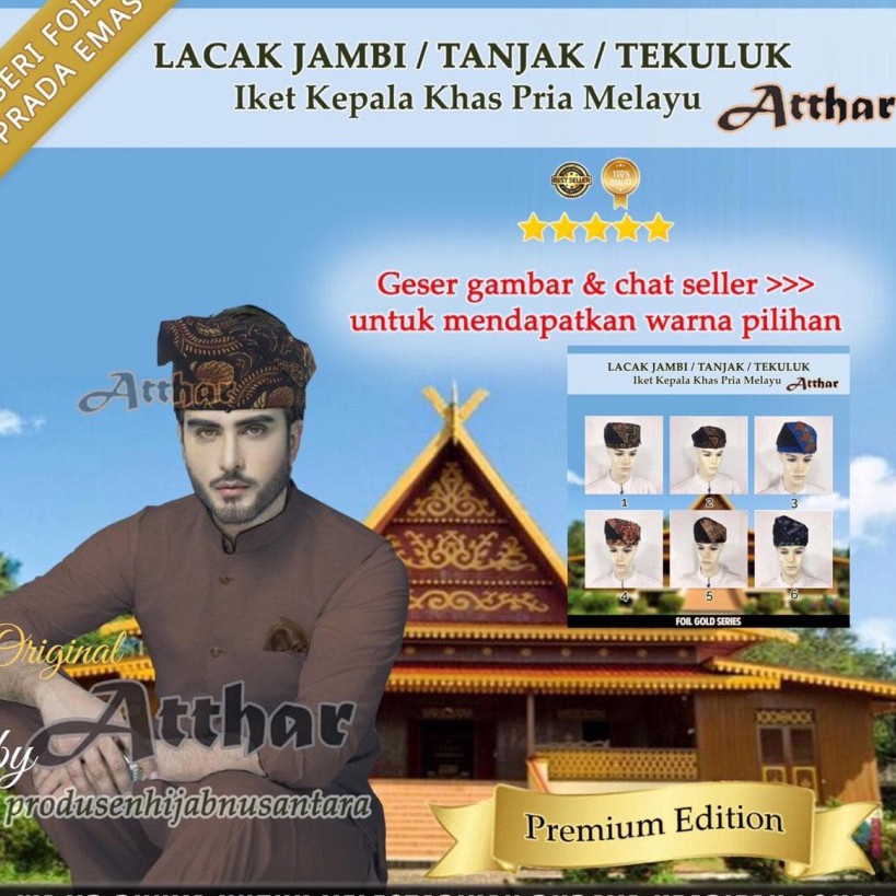 SC Grosir Terlaris Iket Kepala Melayu Lacak Jambi Tanjak Tekuluk