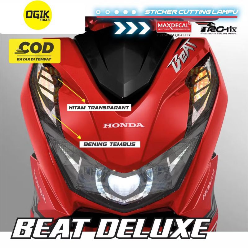 sticker lampu variasi honda beat,, stiker lampu beat deluxe