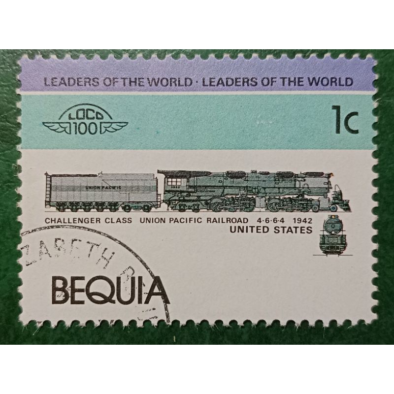 

Prangko USA 1 Cent Lokomotif Tahun 1984 USED