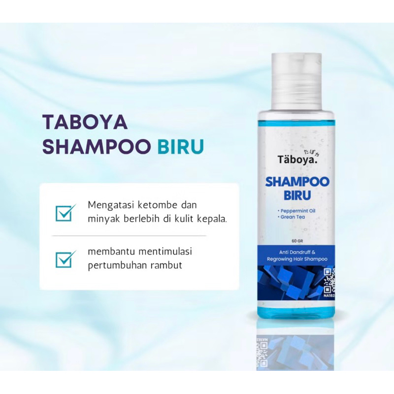 Taboya Shampoo Biru - Atasi permasalahan rambut