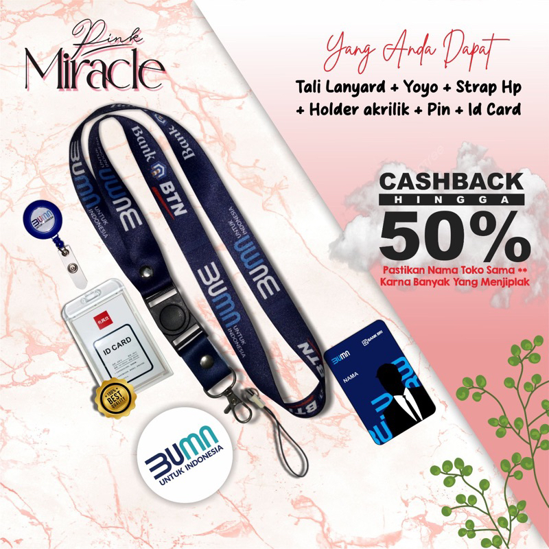 

Lanyard BTN / Tali idcard BTN [Ready stock] Termurah