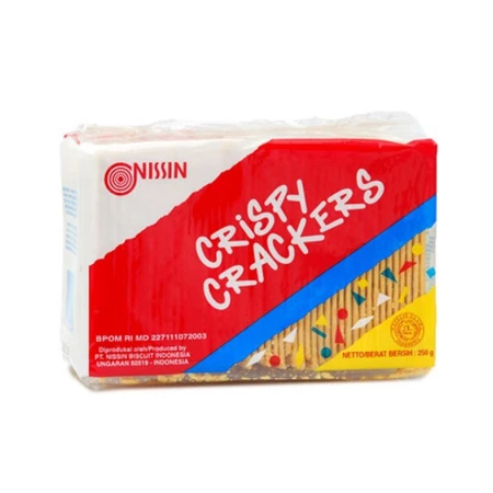 

Nissin Crispy Crackers 250 gr Crispy Crackers Asin Gurih Renyah