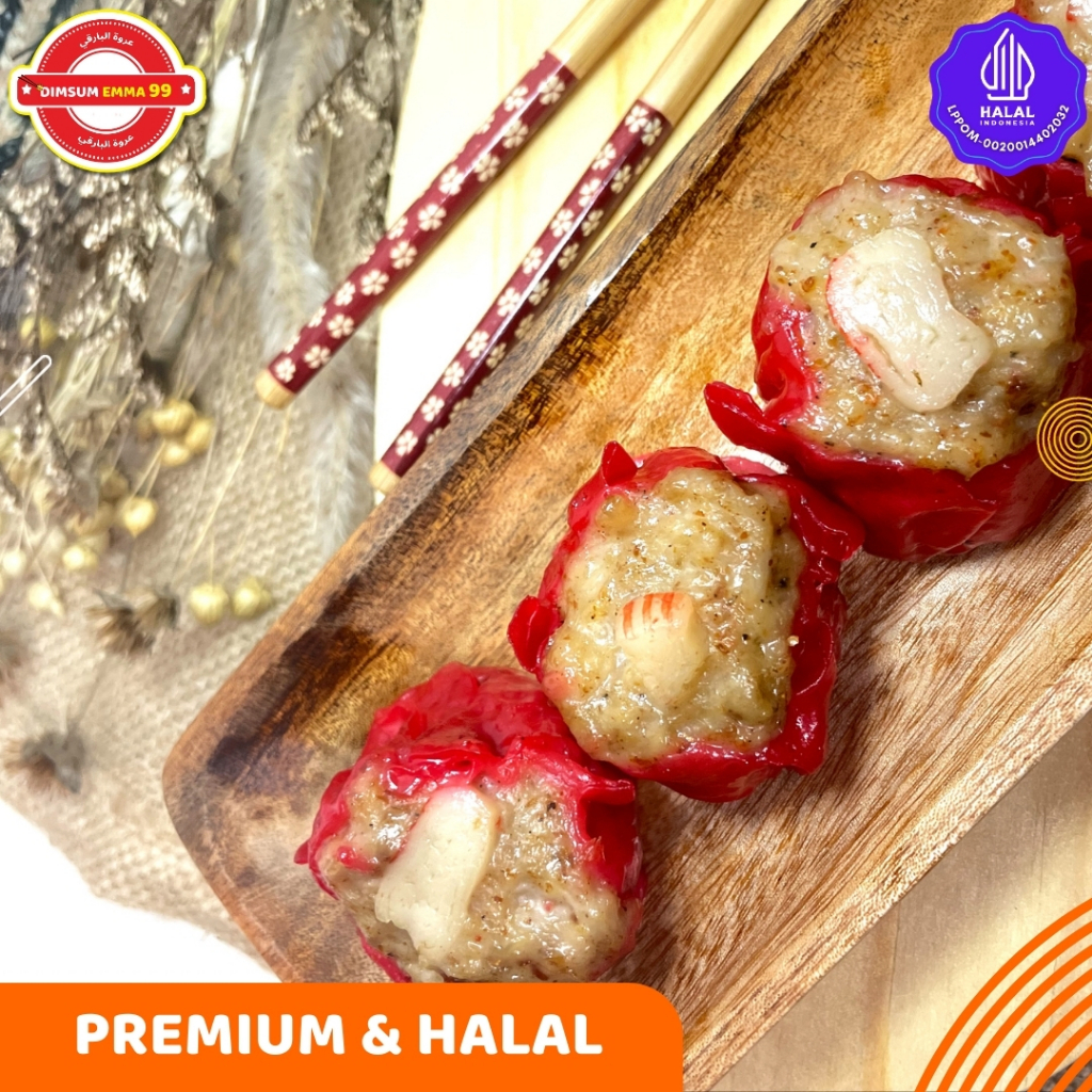

Dimsum Ayam Pedas Frozen Premium & Halal isi 25 pcs Gratis Saus Merah & Lada Hitam