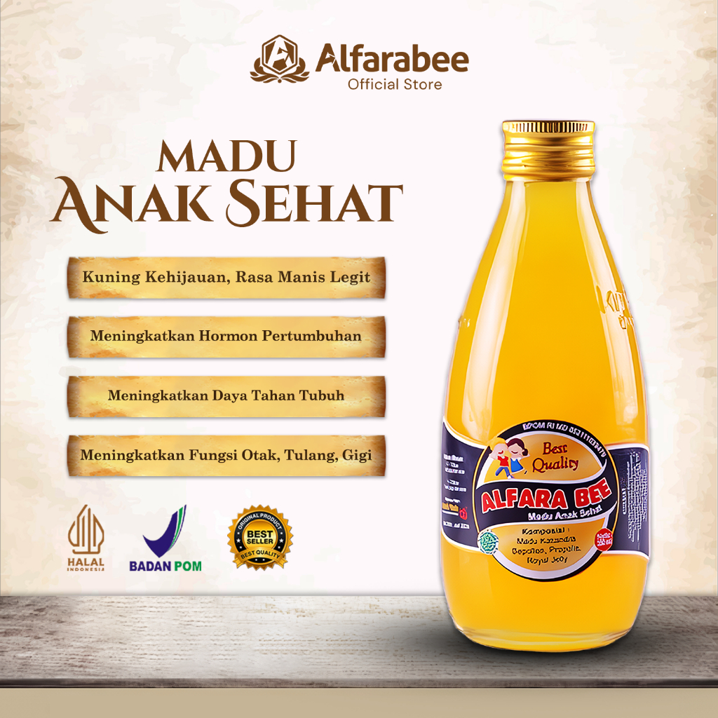 

Alfarabee - Madu Anak Sehat Bunga Kaliandra 290gr/350gr Asli Murni Tanpa Campuran 100% Original