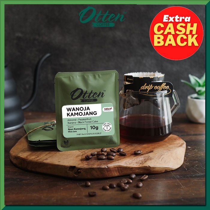 

Drip Coffee 10g Arabica Java Wanoja Kamojang Natural Process (4 Sachet) - Bubuk Kopi Otten Coffee