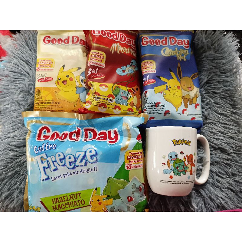 good day duet good day x POKEMON LIMITED EDITION kopi instant 5in1 but paket komplit isi 5 hemat FRE