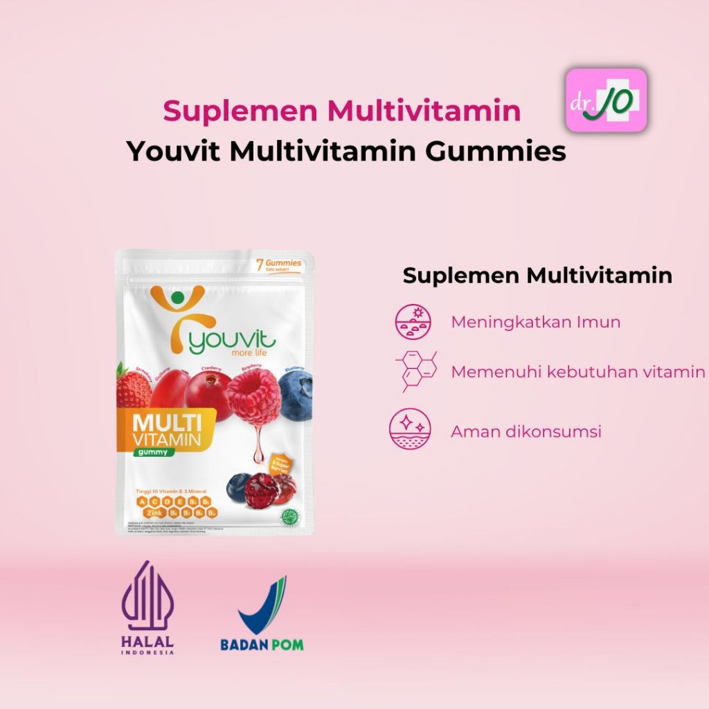 YOUVIT MULTIVITAMIN DEWASA | MULTIVITAMIN | YOUVIT  MULTIVITAMIN | VITAMIN GUMMY