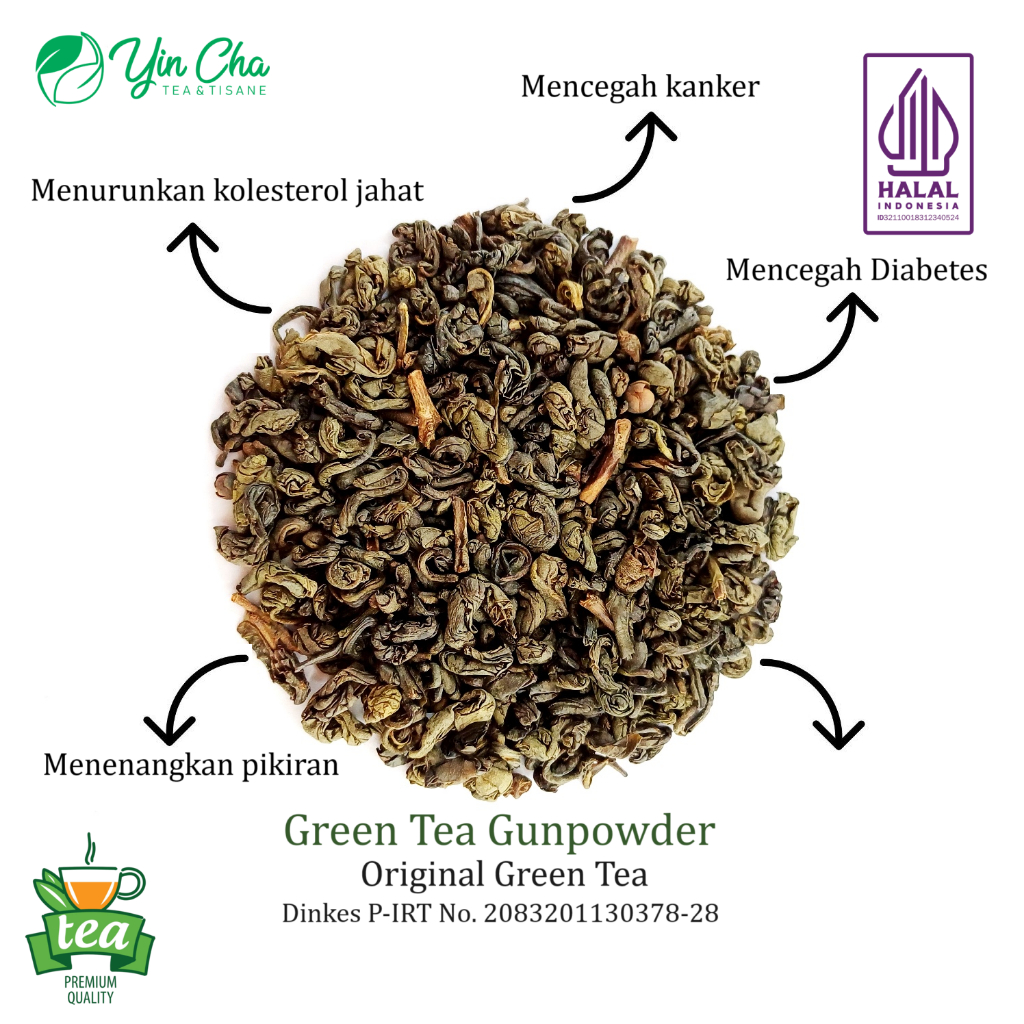 

Green Tea Gunpowder Premium 250 gr, 500 gr & 1 kg