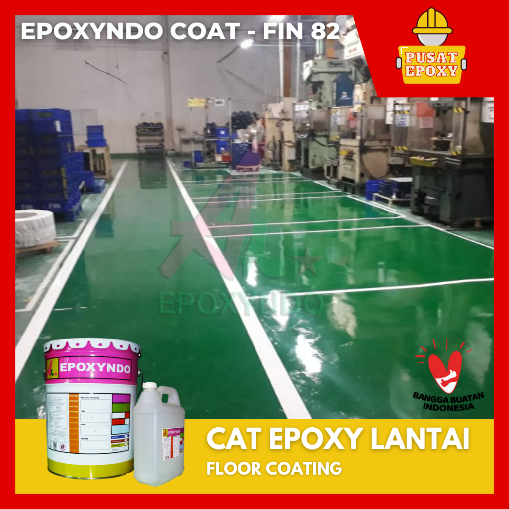 Coat FIN 82 | Cat Epoxy Lantai Pabrik Lapangan Parkiran - Resin Lantai - Epoxy Lantai -  20 Kg/set