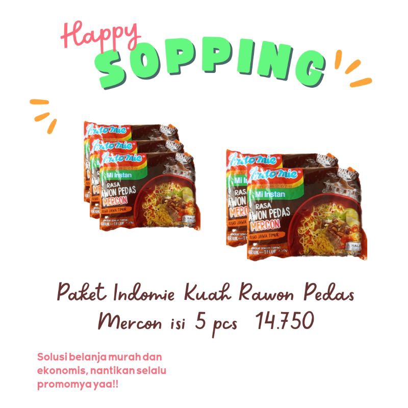

indomie rasa rawon pedas mercon isi 10 pcs