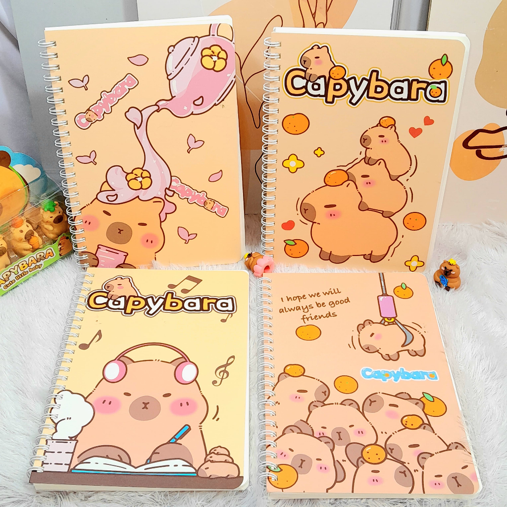 

Buku Binder Spiral CAPYBARA Ukuran A5 Super Cute Lucu Kertas Bergaris / Buku Tulis Capibara Imut Unik Favorit Anak Kekinian Alat Tulis Sekolah Fancy Terlengkap Kualitas Terbaik Bisa Grosir dan COD Harga Termurah