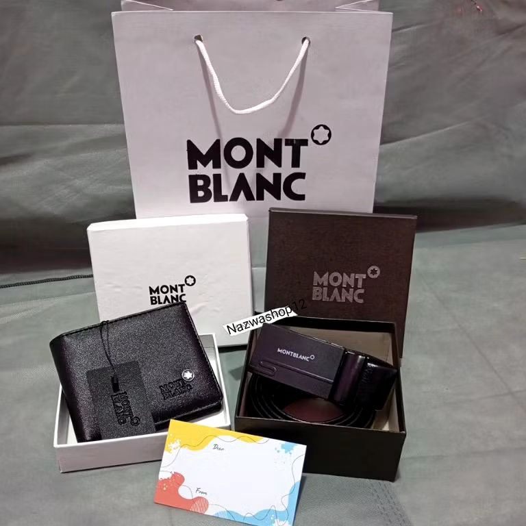 KODE P37X Hampers Cowok PremiumKado Cowok Branded Full Set Dompet  Ikat pinggang Free Box and Paperb