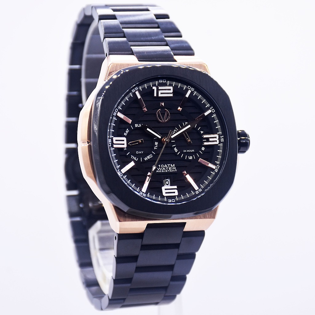 100%  original garansi resmi Christ Verra CV 120592G-18 BLK D4,3cm jam pria