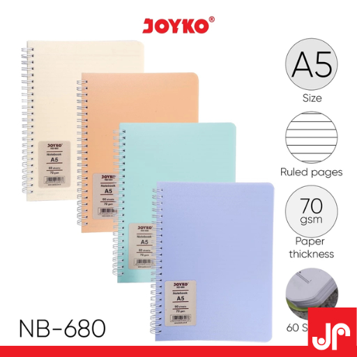 

JOYKO NOTEBOOK A5 NB680 DIARY PASTEL/ NOTEBOOK BUKU DIARY AGENDA PASTEL A5