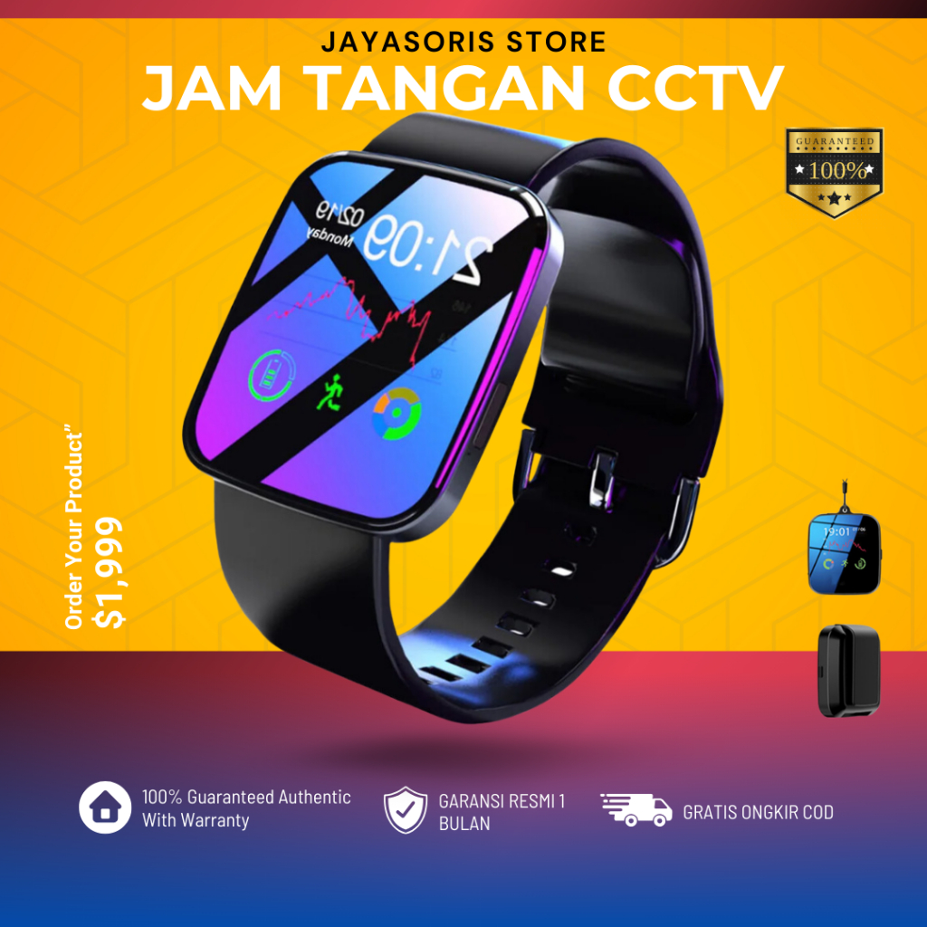 KAMERA KECIL MINI TERSEMBUNYI CAMERA CCTV HD JAM TANGAN PENGINTAI SPY CAMCAMERA TANPA KABEL