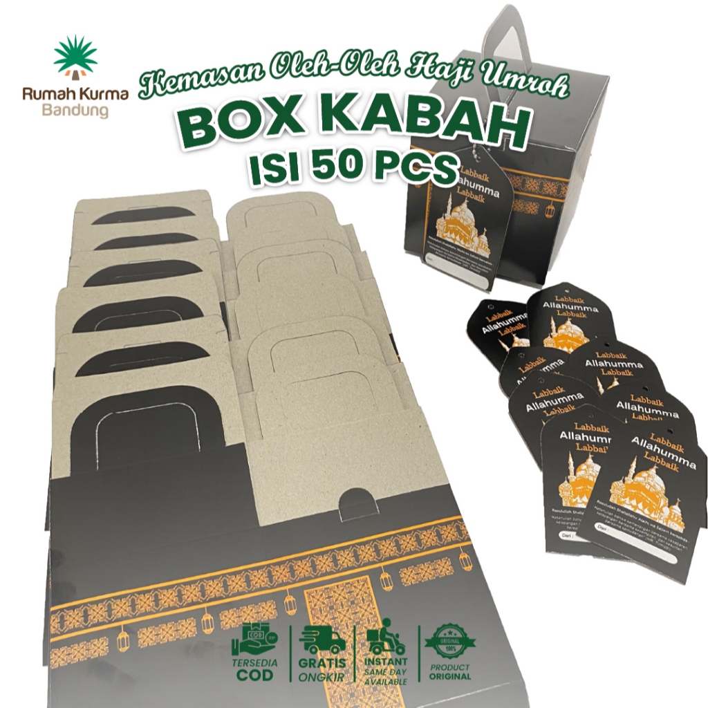 

Dus Box Kabah Ka'bah Paket Oleh Oleh Haji Umroh Premium Free Hangtag Kartu Ucapan Produksi Buraidah Isi 50 Pcs