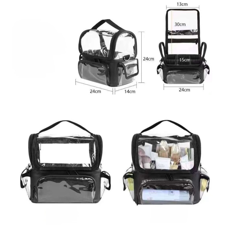 BAG TRANSPARAN TAS MAKE UP, NAIL ART TAS HOME SERVICE