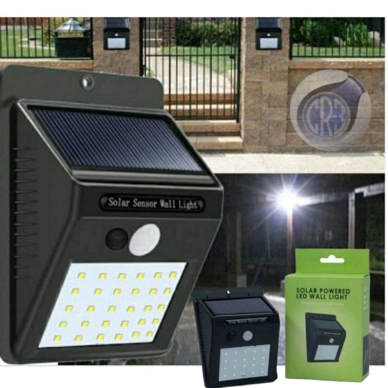 [SENSOR GERAK] LAMPU SENSOR GERAK SOLAR PANEL TENAGA  SURYA 20 LED
