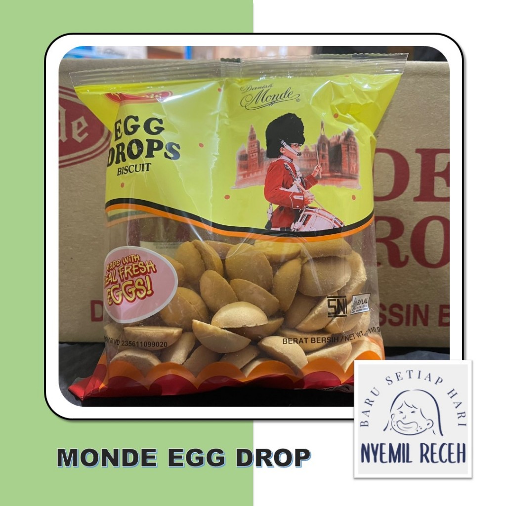 

Monde Egg Drop 110gr Biskuit Jadul