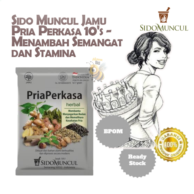 Sido Muncul Jamu Pria Perkasa 10'sachet - Menambah Semangat dan Stamina