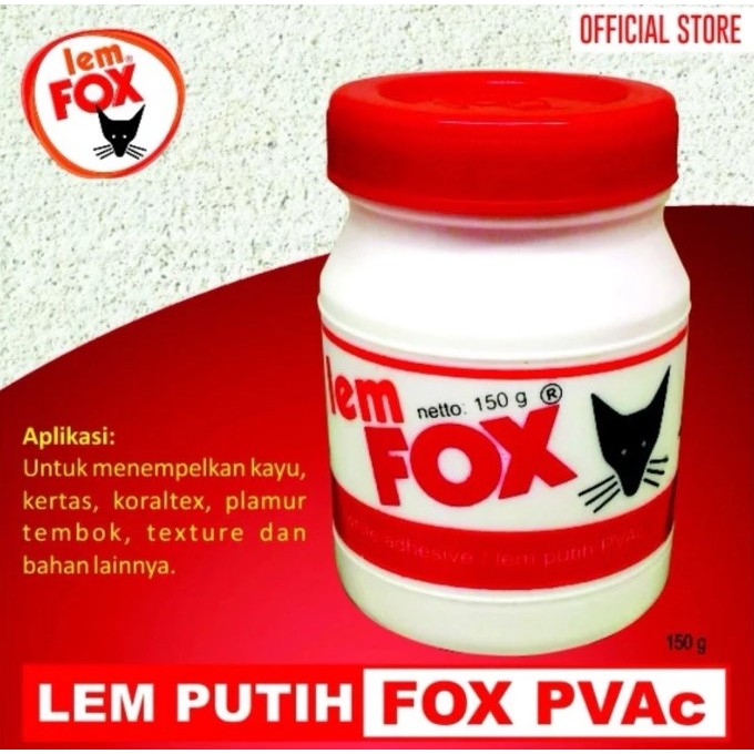 

Lem Fox PVAc Botol 150grm - Lem Putih Serba Guna Terbaik