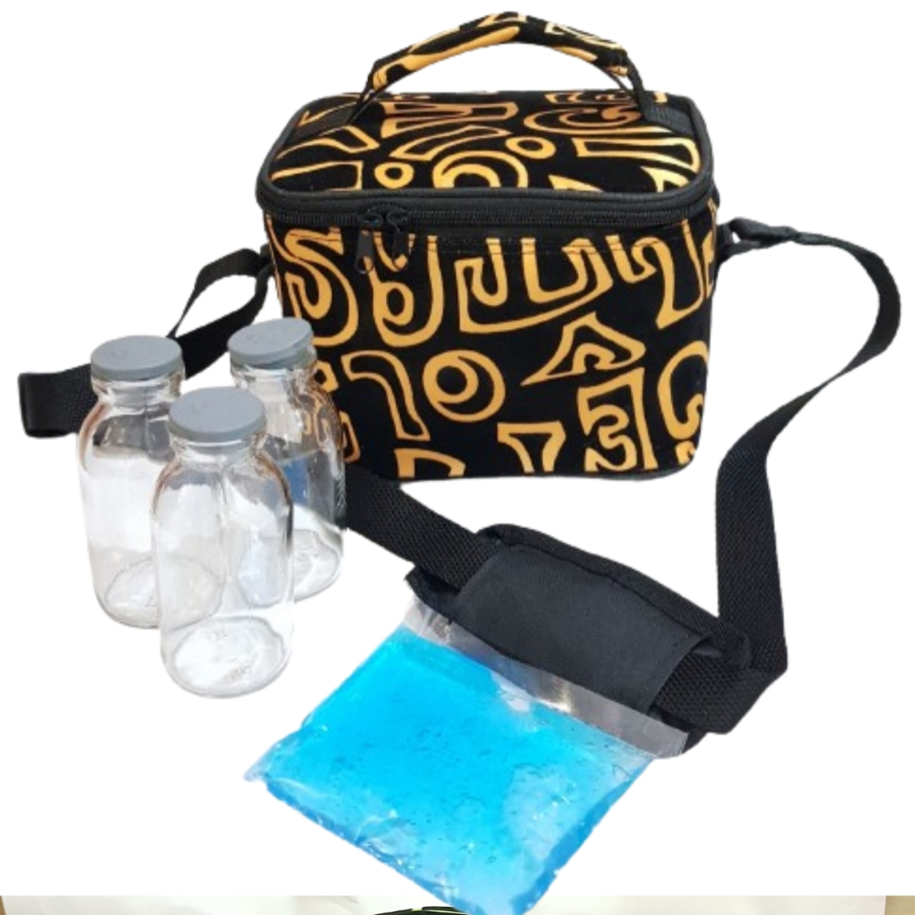 Tas asi cooler bag 3 botol asi + blue ice gel RB3