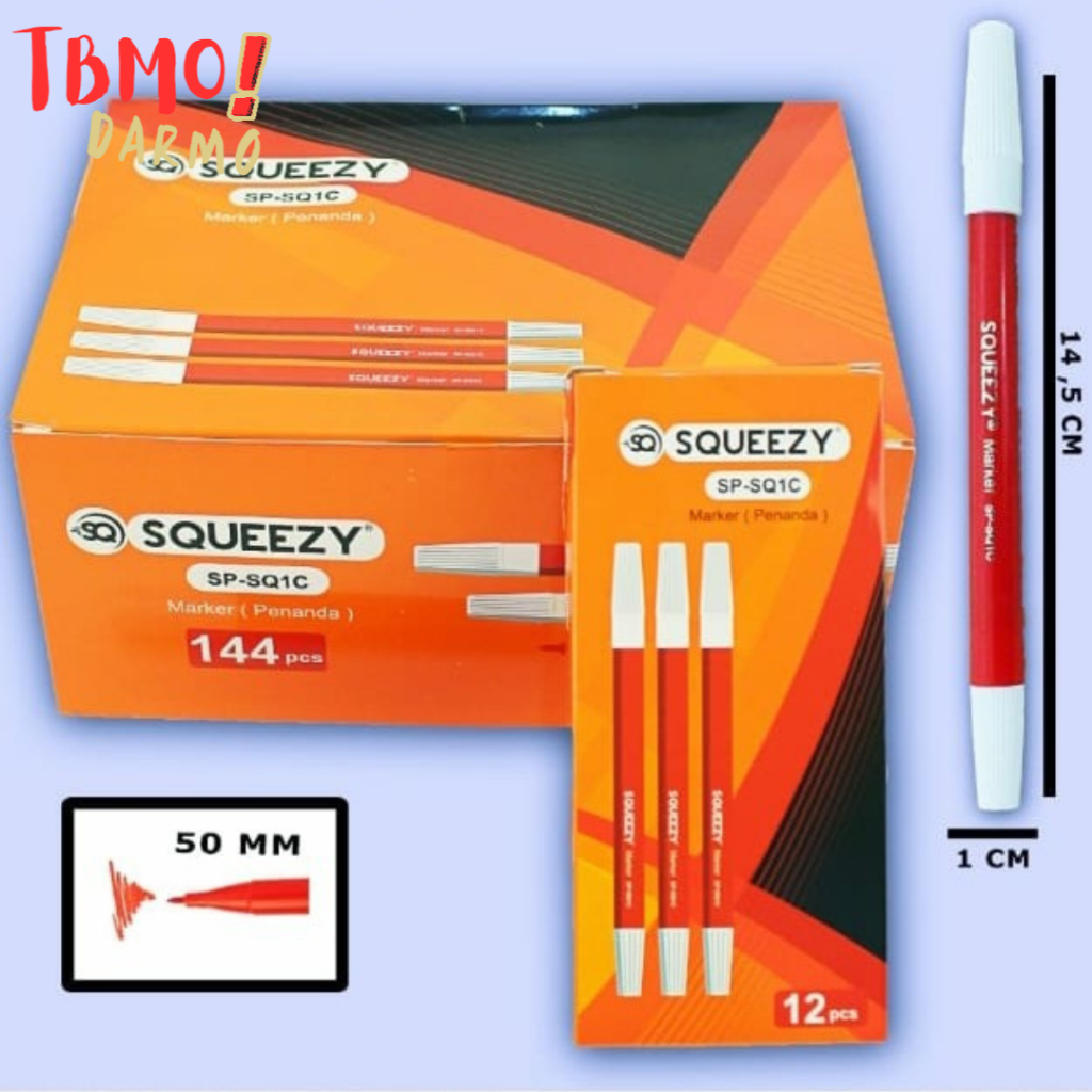 

TBMO (PACK) MARKER SQUEEZY GP-SQ1A HITAM/BIRU/MERAH ISI 12