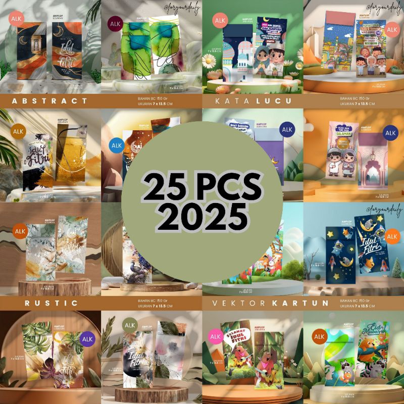 

(25 PCS) AMPLOP LEBARAN 2025 SIAP PAKAI | AMPLOP LEBARAN GROSIR ISI 25 PCS