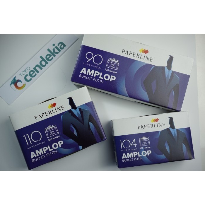 

Amplop Putih Polos PAPERLINE 90 / 104 / 110 PPS Amplop Surat / Uang - 104 PPS