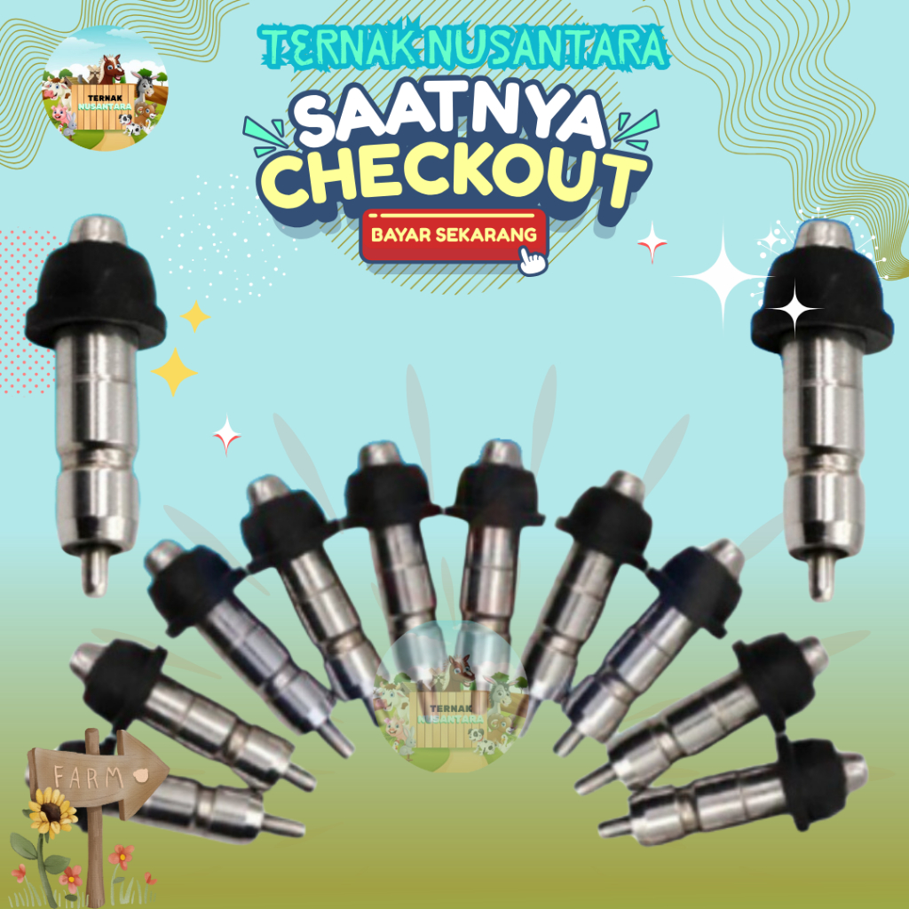 NIPPLE STAINLES NIPLE NEPEL NEPEL STAINLES Nipel Ayam STAINLES Nipel Puyuh Drinker Tempat Minum Ayam