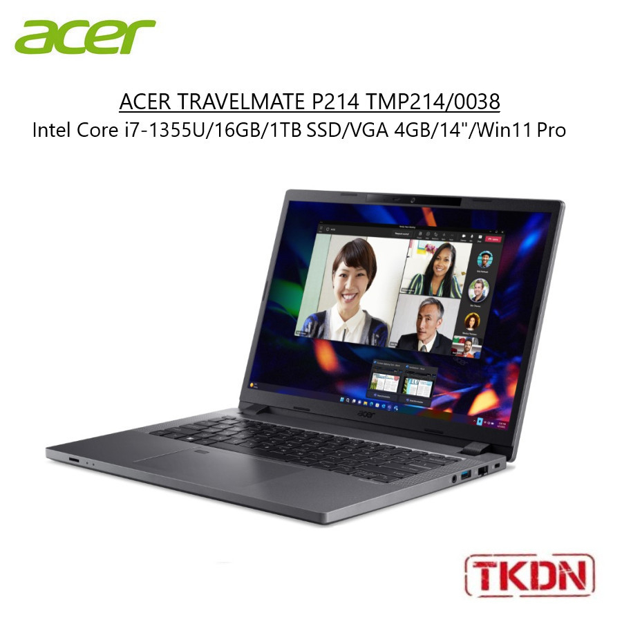 ACER Travelmate P214 TMP214/0038 - i7-1355U/16GB/1TB SSD/VGA 4GB/14 Inch/Win11 Pro - Laptop TKDN