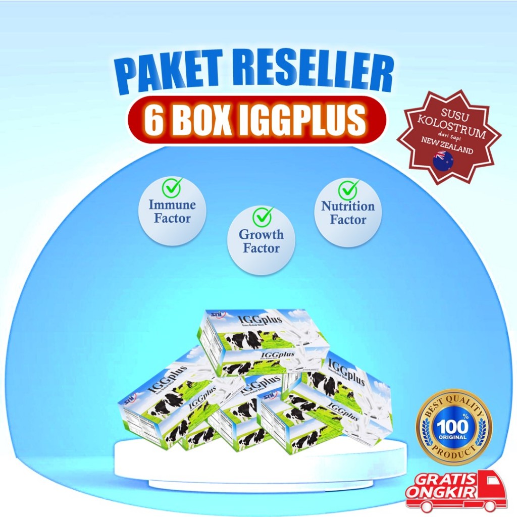 

PAKET RESELLER 6 BOX SUSU KOLOSTRUM dari IGGPLUS HARGA TERMURAH-NUTRISI LENGKAP KAYA MANFAAT