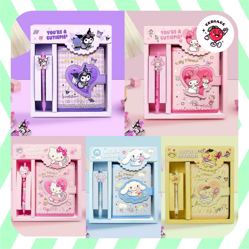 [ATK] 2in1 Notebook / Buku Tulis dan Pulpen Anak Karakter Kartun lucu (6)