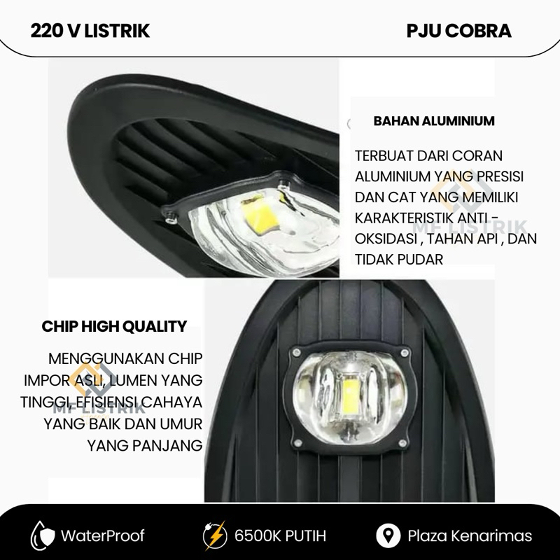 [SNI] Lampu Jalan PJU Cobra Led 100 Watt Lampu Jalan Led Cobra 100 Watt