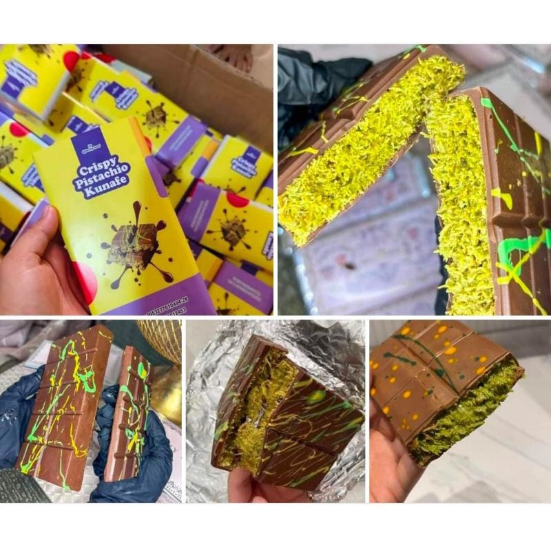 

Coklat Dubai pistachio kunafe cryspi Lokal