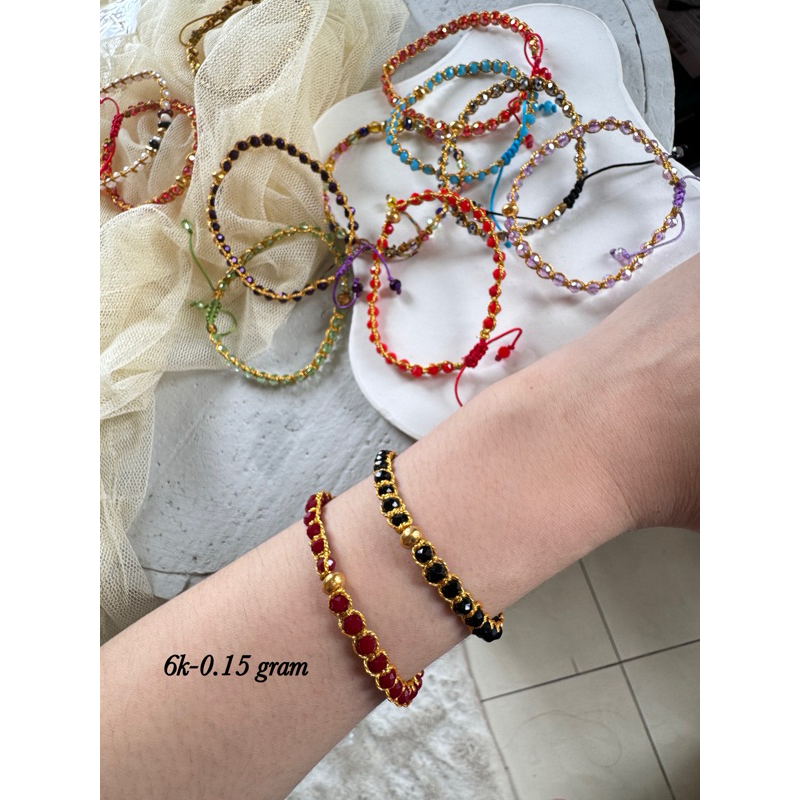 Gelang tali ikatan cinta bola emass