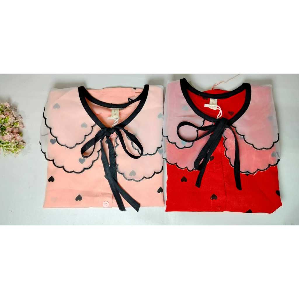 ATASAN BLOUSE KEMEJA ANAK PEREMPUAN USIA 4 TAHUN - 8 TAHUN/KEMEJA ANAK PEREMPUAN/BAJU ATASAN ANAK- 2