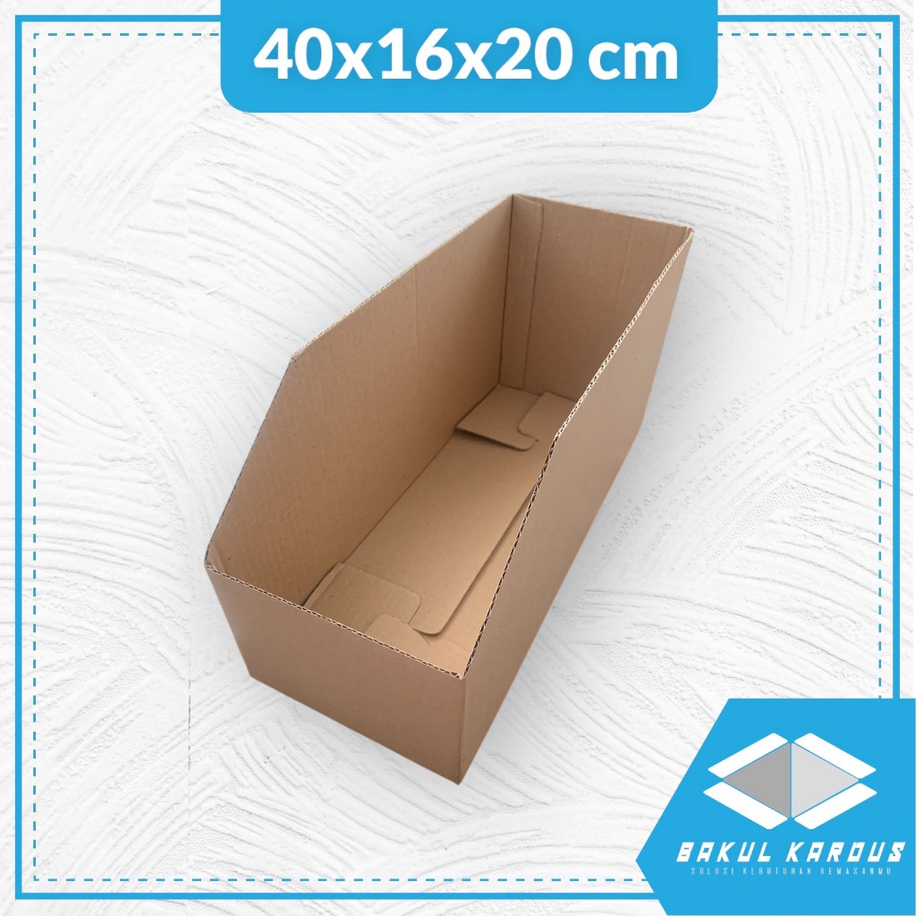 

kardus model bin box file ukuran 40x16x20 cm - partisi rak barang