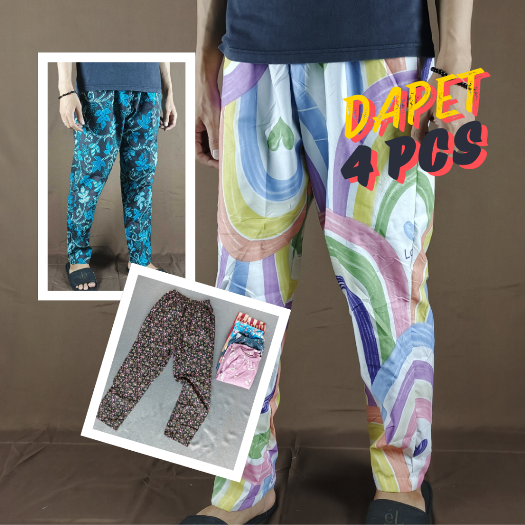 cela kolor panjang wanita/pria motif polos 4 pcs 100 rb